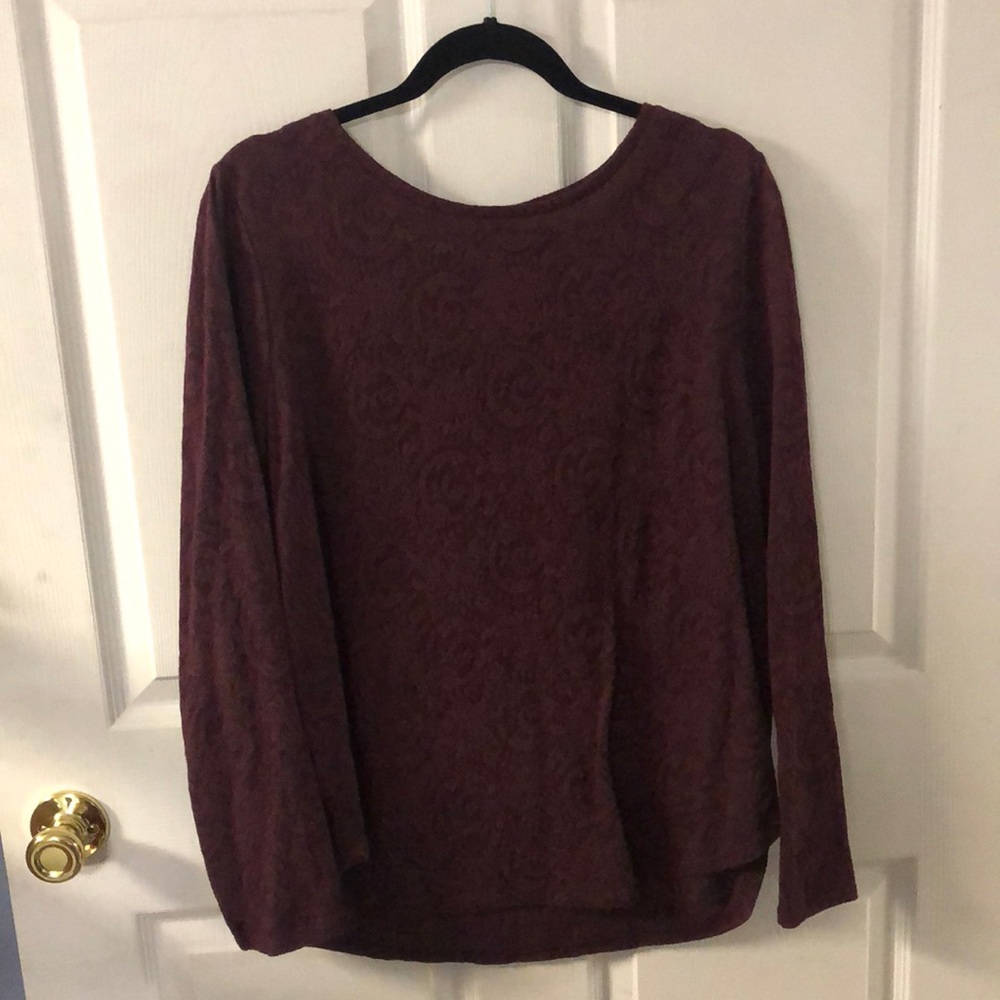 Maroon lightweight sweater LOFT